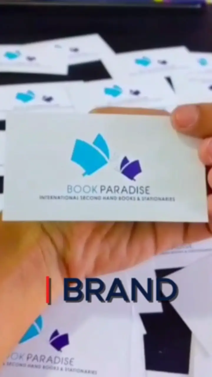 Business cards printed for Book Paradise